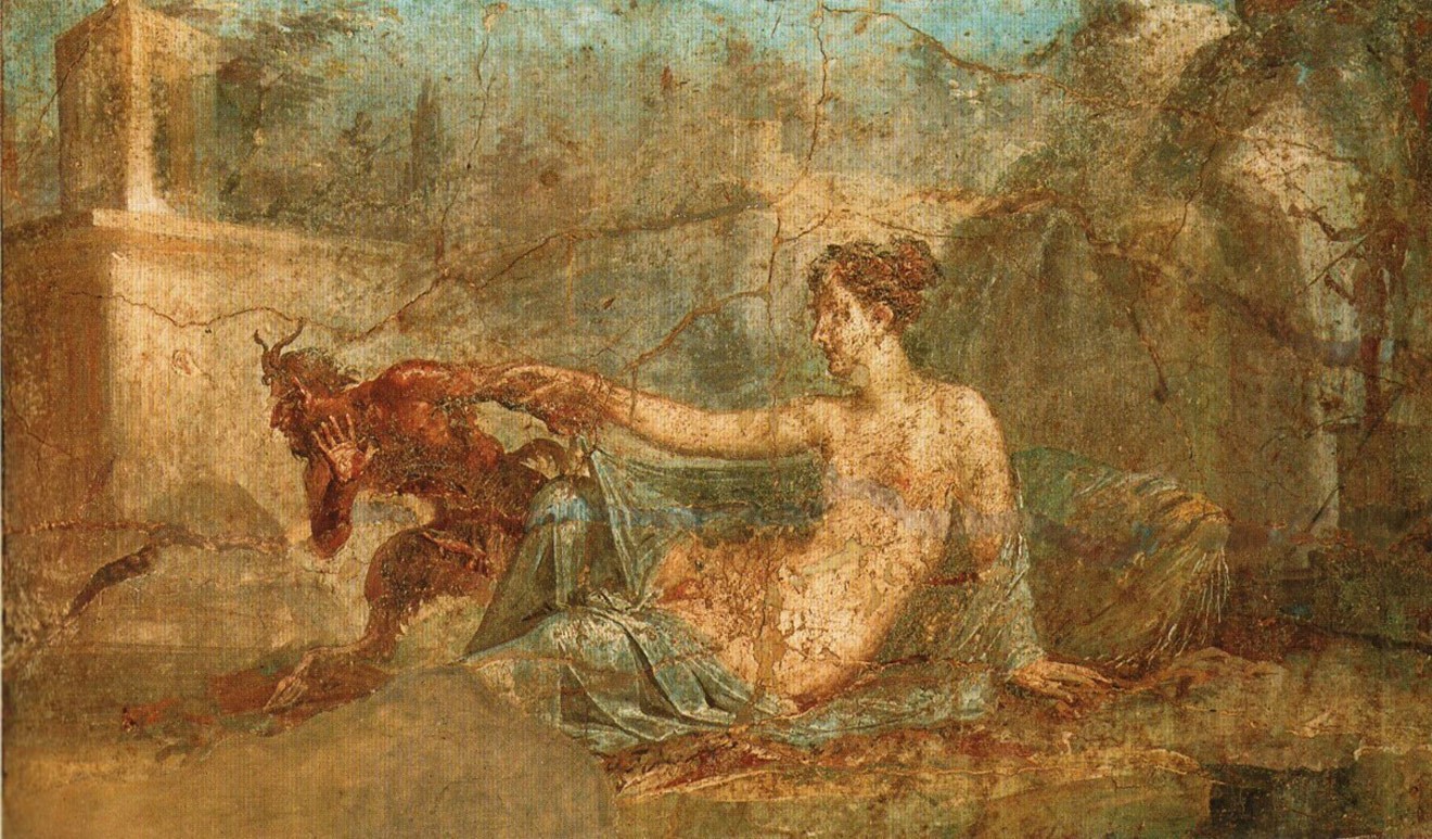 В Помпеях откопали эротические фрески - Нарцисса, Леду и Приама