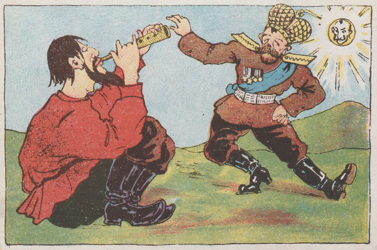 Политическая чехарда. Карикатуры на Николая 2 и Распутина.
