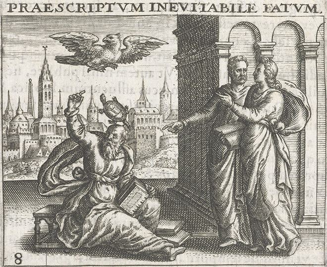 Смерть Эсхила. Гравюра Жан-Жака Буассара. 1596 год Rijksmuseum, Amsterdam